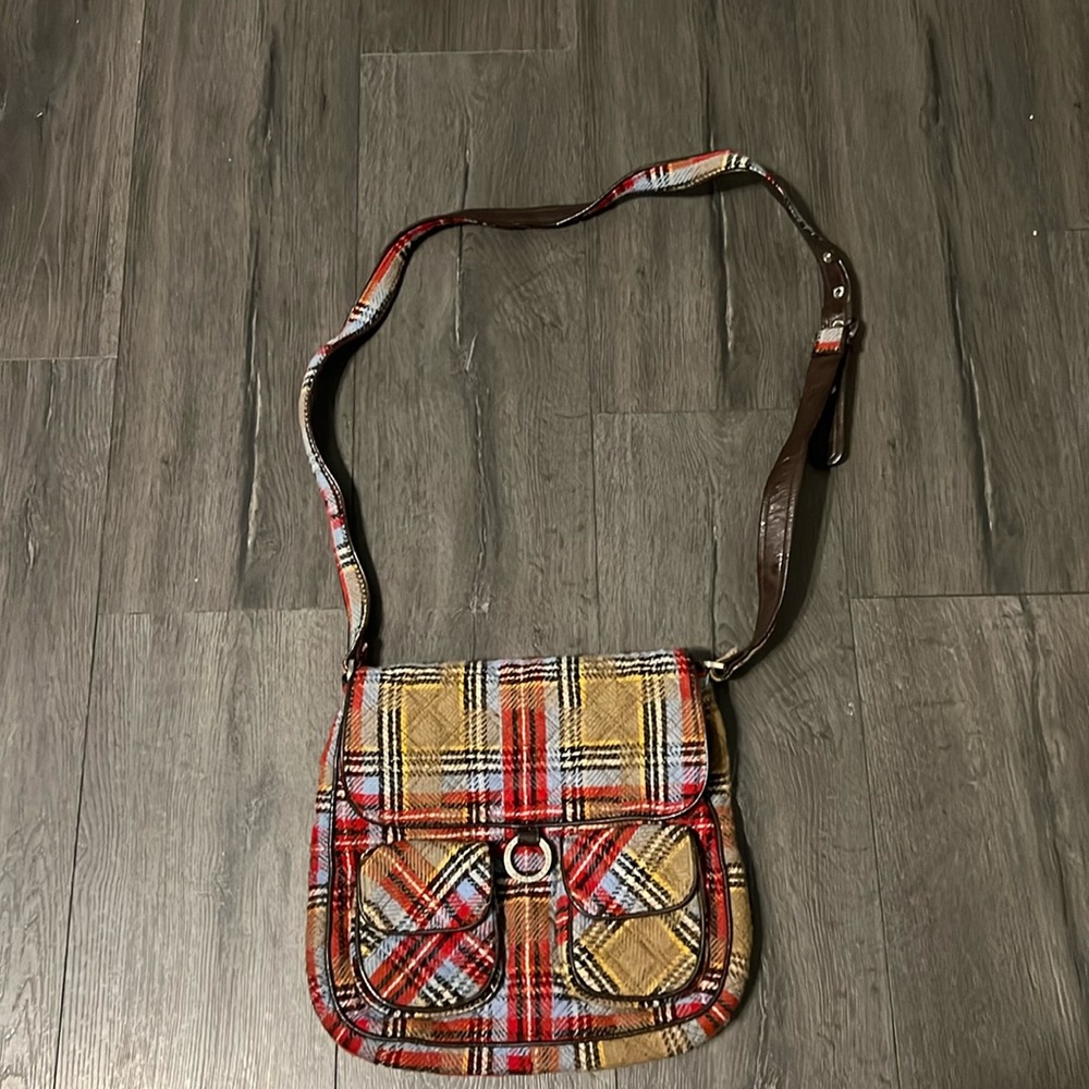 Vera Bradley LTD Edition Highland Patchwork Crossbody Bag Leather Trim